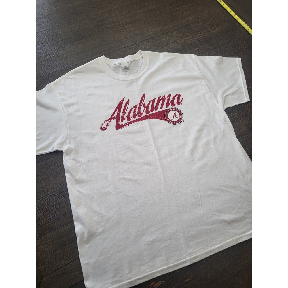University Of Alabama Mens XL‎ T Shirt Large White Crimson Tide Football NEW
